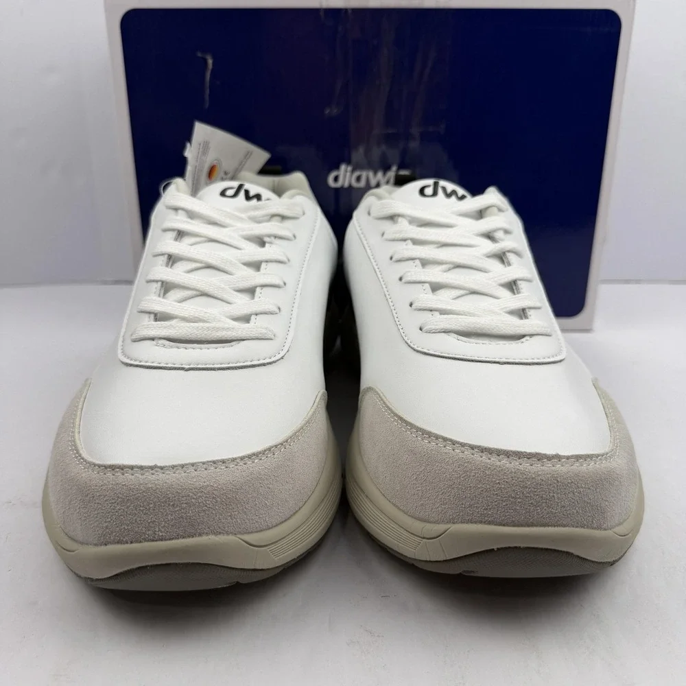 Diawin Smooth Jazz Shoes Mens Size‎ 11 White Leather Wide Orthopedic Walking